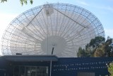 The CSIRO visitors centre and 'The Dish' radio telescope at Parkes NSW  April 2012