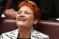 George Christensen and Pauline Hanson in Parliament.