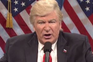 Alec Baldwin as Donald Trump on <i>Saturday Night Live</i>.