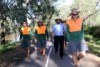 Albury City workers walk the Wagirra Trail