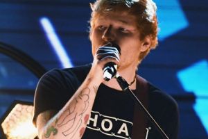 Ed Sheeran performs <i>Shape of You</i> at the Grammys earlier this week.