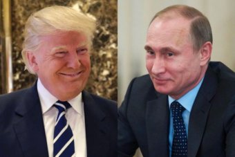 Composite image of Russian President Vladimir Putin and US President-elect Donald Trump.