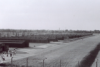 Black and white photo of a Jewish concentration camp in Poland. 