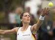 Andrea Petkovic (GER) in action during her match against Alison Riske (USA) at the USA vs Germany Fe