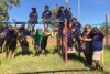 Kids at the Warakurna school campus.