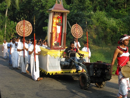 Sri Lanka roadside procession