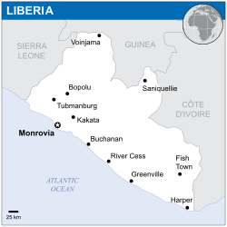 Location of Liberia