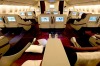Business class on board the Qatar Airways Boeing 777-200LR aircraft.