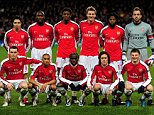 The Arsenal team that defeated Porto 5-0 at the Emirates in the second leg of their Champions League last-16 tie back on March 9, 2010. (Back row, left to right) Samir Nasri, Sol Campbell, Abou Diaby, Nicklas Bendtner, Alex Song, Manuel Almunia. (Front row, left to right) Thomas Vermaelen, Gael Clichy, Bacary Sagna, Tomas Rosicky, Andrey Arshavin 