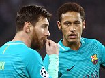 Barcelona players look dejected as they slumped to a 4-0 defeat in Paris