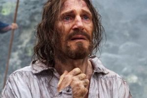 Liam Neeson as Father Ferreira in <i>Silence</i>.