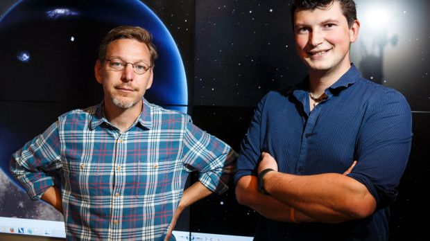Mike Brown, professor of planetary astronomy, and Konstantin Batygin, assistant professor of planetary science, at the ...