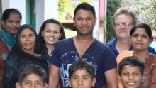 Saroo Brierley with his family in India