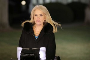 White House Counselor to the President Kellyanne Conway coined the term 'alternative facts'. (CHIP SOMODEVILLA/GETTY IMAGES)