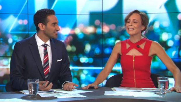 Waleed Aly and Carrie Bickmore bicker on <i>The Project</i>.