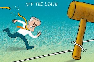 Off the leash. Cartoon Jim Pavlidis