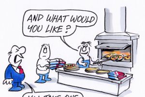 And what would you like ? Cartoon Ron Tandberg