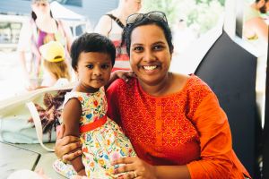 From left, Aadhya and Manasa Shekar of Curtin.