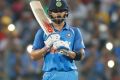 India captain Virat Kohli surveys the Maharashtra Stadium in Pune in an ODI against England in January.