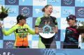 Kirsten WIld, centre, on the podium with Australian Chloe Hosking (left) and Germany's Lisa Brennauer on Thursday.