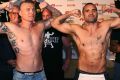 Last dance: Danny Green and Anthony Mundine.