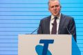 SYDNEY, AUSTRALIA - AUGUST 11: Telstra CEO Andy Penn at the announcement of the full year financial results on August ...