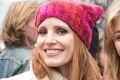 Jessica Chastain and Chloe Grace Moretz at the Women's March on Washington on January 21.