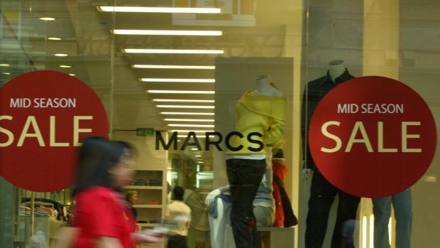 Marcs is one of half a dozen high-profile clothing and footwear brands that have collapsed in recent weeks and retail ...