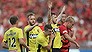 SYDNEY, AUSTRALIA - FEBRUARY 12:  Roy O'Donovan of the Mariners celebrates with his team mates after scoring a goal during the round 19 A-League match between the Western Sydney Wanderers and the Central Coast mariners at Spotless Stadium on February 12, 2017 in Sydney, Australia.  (Photo by Mark Kolbe/Getty Images)