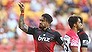 BRISBANE, AUSTRALIA - FEBRUARY 11:  Digby Ioane of the Crusaders celebrates a try during the Rugby Global Tens match between Crusaders and Reds at Suncorp Stadium on February 11, 2017 in Brisbane, Australia.  (Photo by Chris Hyde/Getty Images)