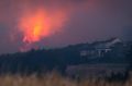 View of the Port Hills fire, south of Christchurch, from Westmorland on Wednesday evening.
