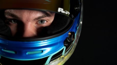 Alex Rullo, driver of the LD Motorsports Holden Commodore VF, during a portrait session at the 2017 Supercars media day.
