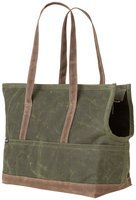 LoveThyBeast   Waxed Canvas Pet Tote - Olive & Oak