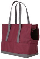 LoveThyBeast   Canvas Pet Tote - Burgundy & Dark Grey