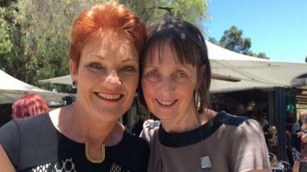 Michelle Myers with One Nation leader Pauline Hanson.