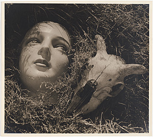 Max Dupain Doll’s head & goat’s skull c.1935 silver gelatin photograph 23.0 x 26.0 cm Purchased with the assistance of James Agapitos OAM and Ray Wilson OAM 2007