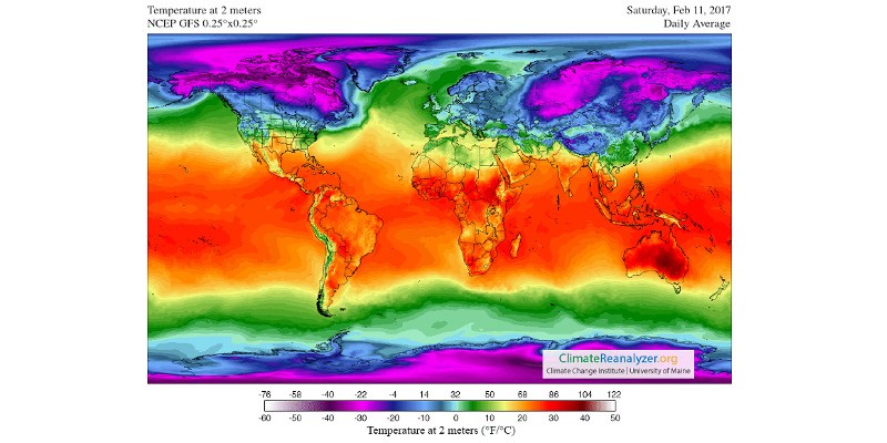 SE Australia hottest place on planet 11 February 2017