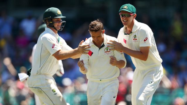 Steve O'Keefe celebrates dismissing Misbah-ul-Haq.