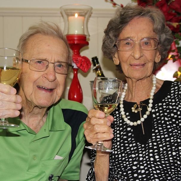 This gorgeous Gold Coast couple met and married 75 years ago. Their secret to lifelong love ❤️? "This is a terrible thing to say but I think it's because we didn't have any children," Billie, 94, says.