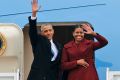 Barack and Michelle Obama farewell the White House.