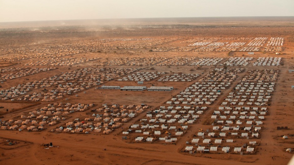 An aerial view of Ifo 3, an extension to the world's largest refugee camp complex in Dadaab, Kenya.