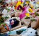 A mountain of flowers was placed on Bourke Street Mall in the wake of the massacre.