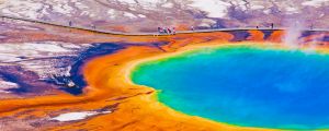 The Grand Prismatic Spring in Yellowstone National Park. 