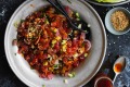 Spicy tuna tartare salad.