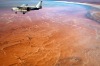 Aerial view of Lake Eyre National Park, South Australia.