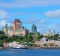 Quebec City skyline over the river.