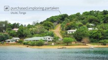 A house in Tonga with its unique three word address.