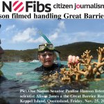 Pauline Hanson filmed handling Great Barrier Reef coral – @qldaah #qldpol #auspol