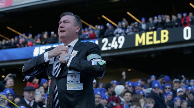 Collingwood president Eddie McGuire at the 'Big Freeze 2' charity event last year. He came under fire for saying he ...