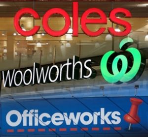 Coles, Woolworths & Officeworks